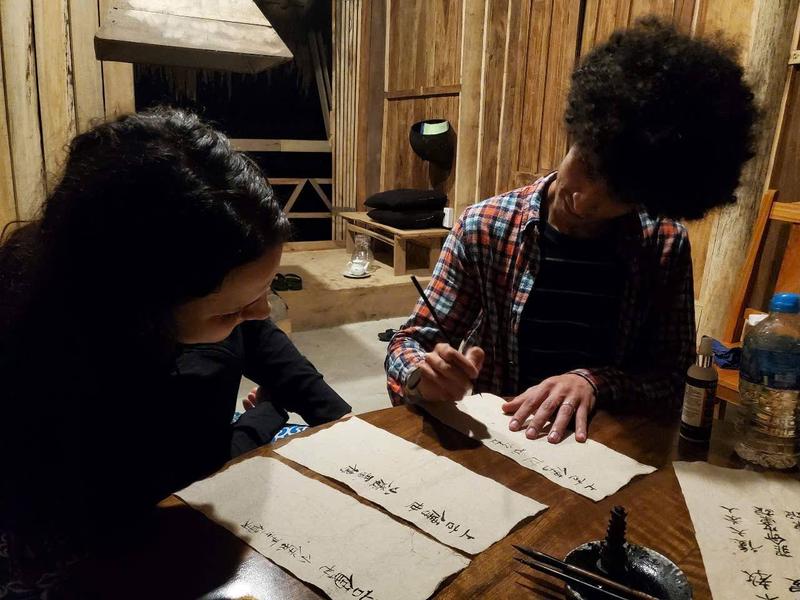 Experience Writing lucky words at Sung village (2)